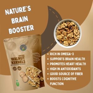 Chilean Walnuts | Raw, Fresh & Handpicked | Rich in Omega-3, Protein, Vitamins & Minerals | Healthy Snack for Heart, Brain, Skin & Immunity | 800g (Pack of 2, 400g Each) - Image 5