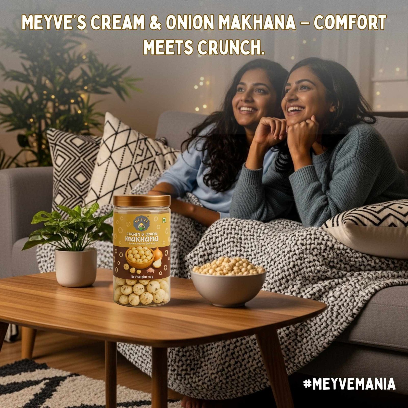 Cream & Onion Makhana | No Palm Oil | No Trans Fat | No Cholesterol | Roasted, Not Fried | Gluten Free | Guilt-Free Snack | 140 Grams (Pack of 2, 70 Grams Each) - Image 7