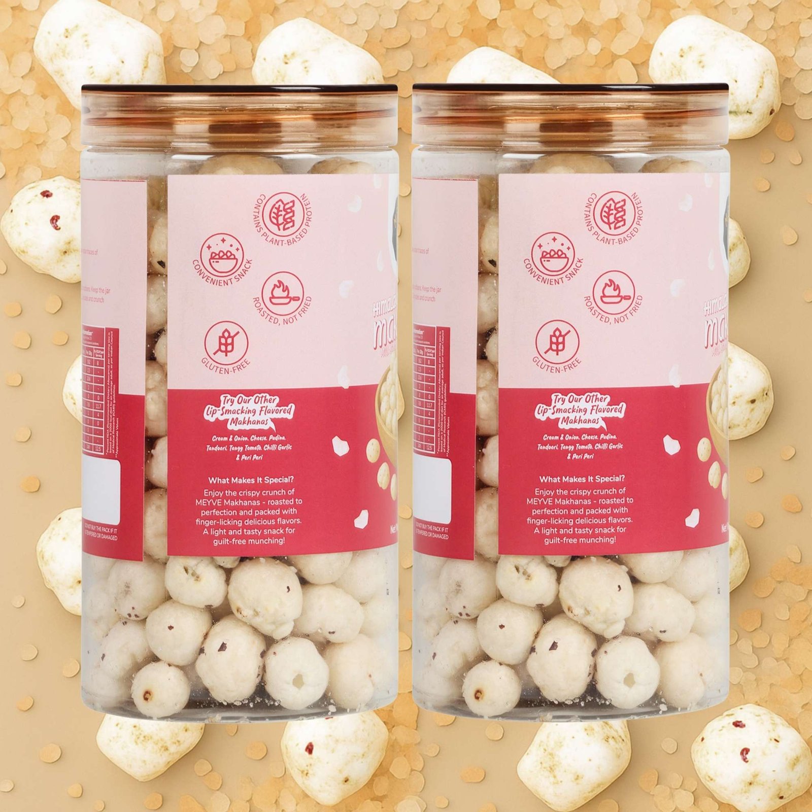 Himalayan Pink Salt Makhana | No Palm Oil | No Cholesterol | No Trans Fat | Roasted, Not Fried | Gluten Free | Guilt-Free Snack | 140 Grams (Pack of 2, 70 Grams Each) - Image 3