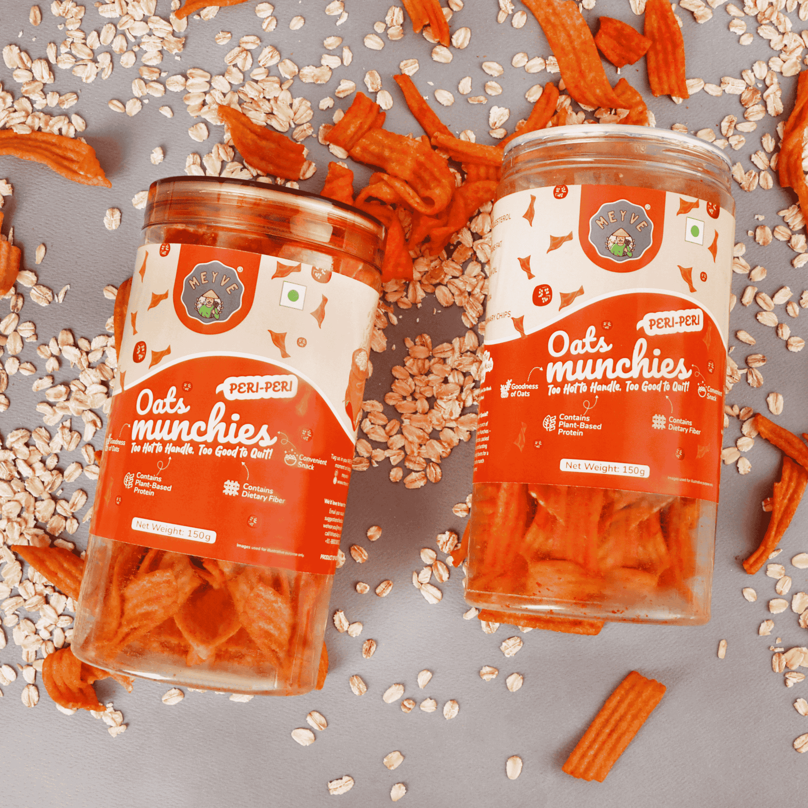 Oats Munchies | Wholesome Grain Snack | No Palm Oil | No Trans Fat | Baked, Not Fried | Guilt-Free Munch | Vegan & Cholesterol Free | 300g (Pack of 2, 150g Each) - Image 5