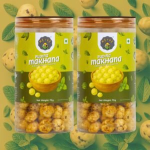 Pudina Makhana | No Palm Oil | No Trans Fat | Roasted, Not Fried | Gluten Free | Guilt-Free Snack | 140g (Pack of 2, 70g Each)