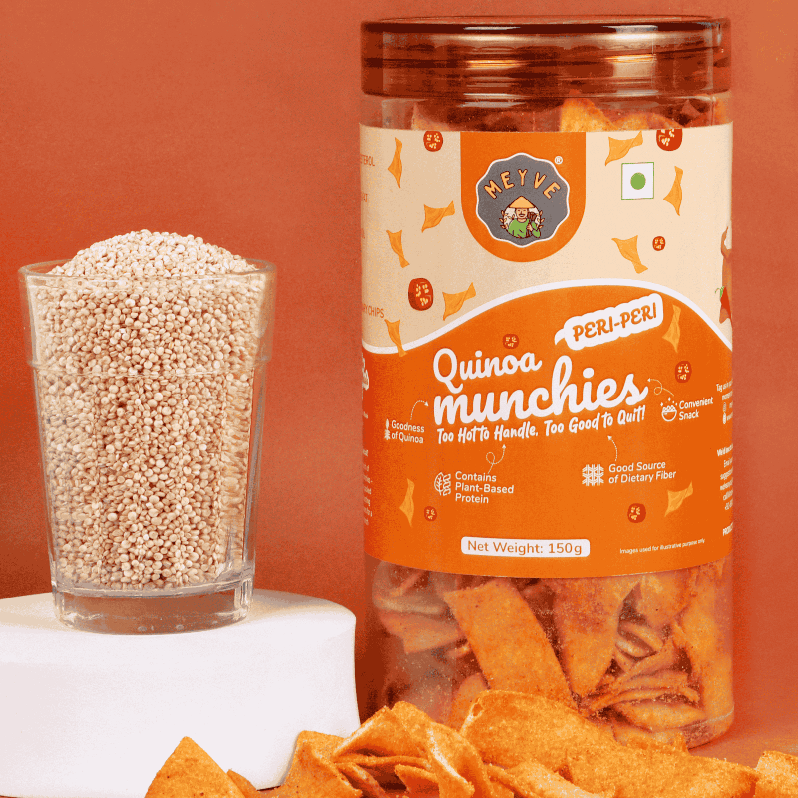 Quinoa Munchies | Ancient Grain Snack | No Palm Oil | No Trans Fat | Baked, Not Fried | Guilt-Free Munch | Vegan & Cholesterol Free | 300g (Pack of 2, 150g Each) - Image 6