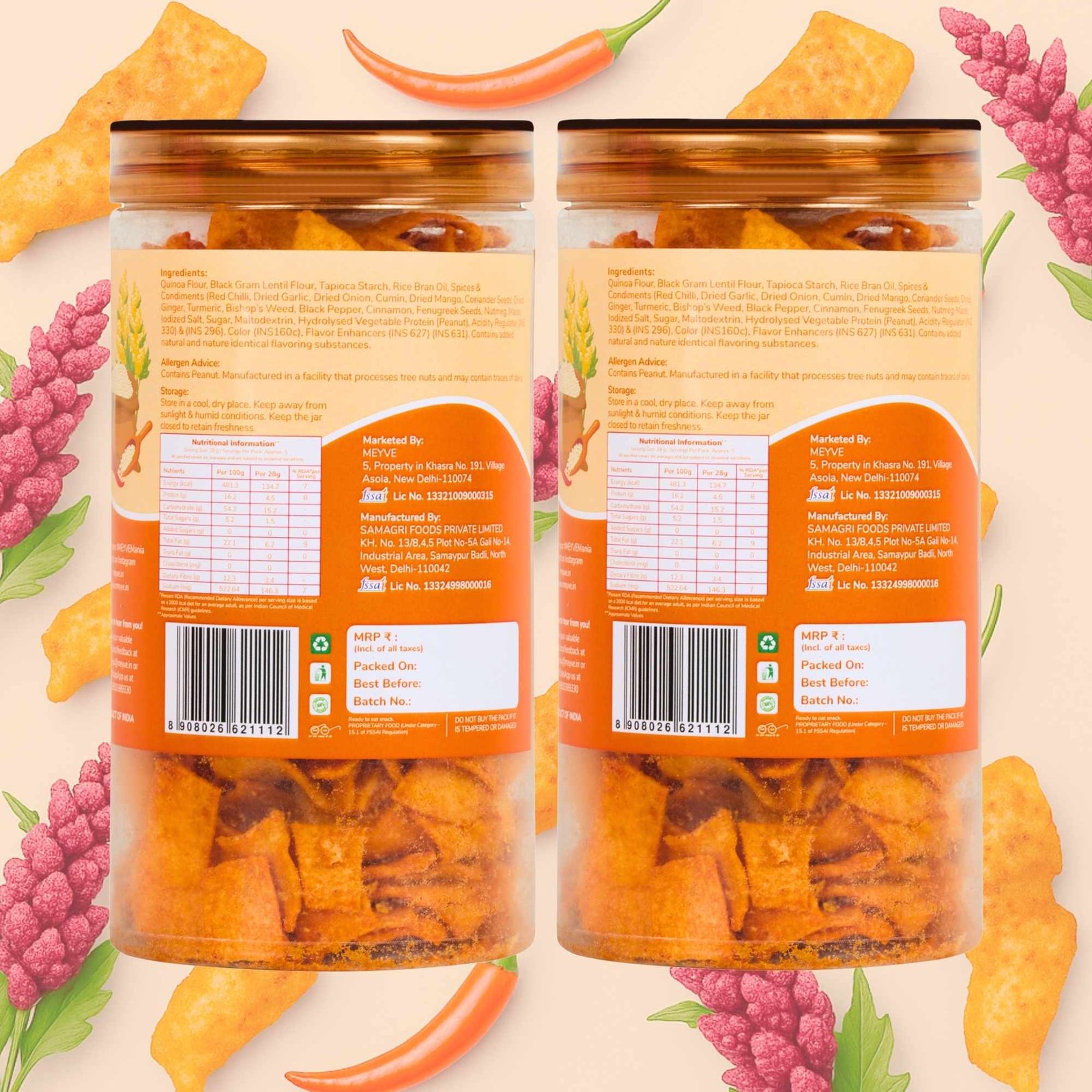 Quinoa Munchies | Ancient Grain Snack | No Palm Oil | No Trans Fat | Baked, Not Fried | Guilt-Free Munch | Vegan & Cholesterol Free | 300g (Pack of 2, 150g Each) - Image 2