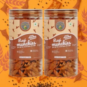 Ragi Munchies | No Palm Oil | No Trans Fat | Baked, Not Fried | Guilt-Free Snack | Vegan & Cholesterol Free | 300g (Pack of 2, 150g Each)
