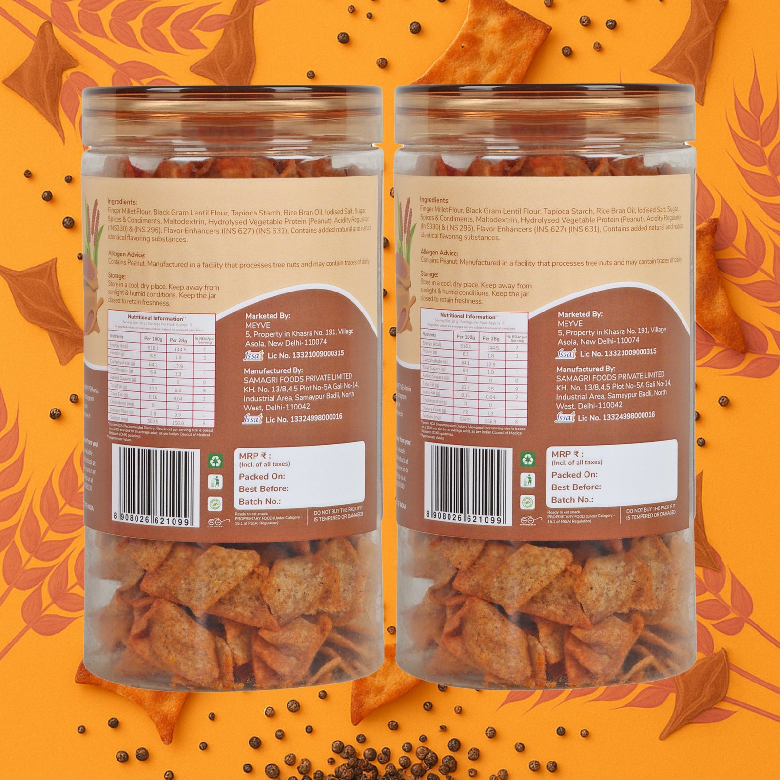 Ragi Munchies | Superfood Millet Chips | No Palm Oil | No Trans Fat | Baked, Not Fried | Guilt-Free Snack | Vegan & Cholesterol Free | 300g (Pack of 2, 150g Each) - Image 2