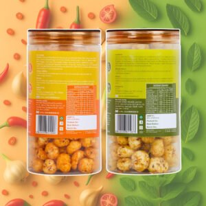 Peri Peri & Pudina Makhana Combo | No Palm Oil | Rich in Protein | High in Dietary Fiber | Gluten Free | Healthy Snack | 140g (Pack of 2, 70g Each) - Image 2