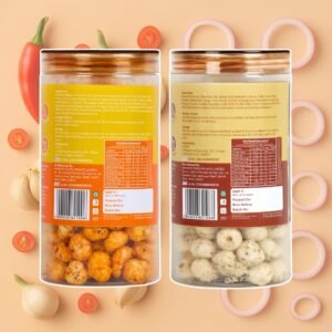 Peri Peri & Cream Onion Makhana Combo | No Palm Oil | Rich in Protein | High in Dietary Fiber | Gluten Free | Healthy Snack | 140g (Pack of 2, 70g Each) - Image 2