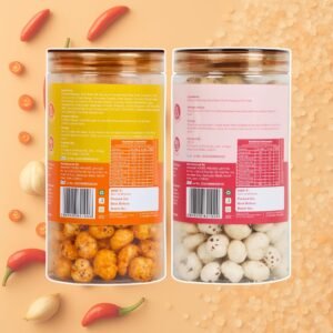 Peri Peri & Pink Salt Makhana Combo | No Palm Oil | Rich in Protein | High in Dietary Fiber | Gluten Free | Healthy Snack | 140g (Pack of 2, 70g Each) - Image 2