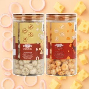 Cream Onion & Cheese Makhana Combo | No Palm Oil | Rich in Protein | High in Dietary Fiber | Gluten Free | Healthy Snack | 140g (Pack of 2, 70g Each) - Image 3