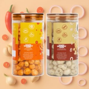 Peri Peri & Cream Onion Makhana Combo | No Palm Oil | Rich in Protein | High in Dietary Fiber | Gluten Free | Healthy Snack | 140g (Pack of 2, 70g Each) - Image 3