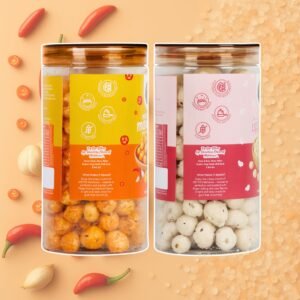 Peri Peri & Pink Salt Makhana Combo | No Palm Oil | Rich in Protein | High in Dietary Fiber | Gluten Free | Healthy Snack | 140g (Pack of 2, 70g Each) - Image 3